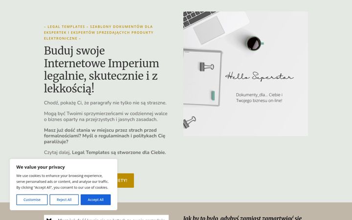 Captură de ecran a dokumentydla.pl