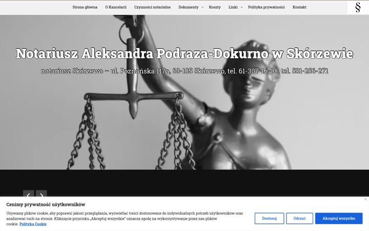 Captură de ecran a dokurno.pl
