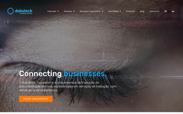 Screenshot of dokutechtranslations.com