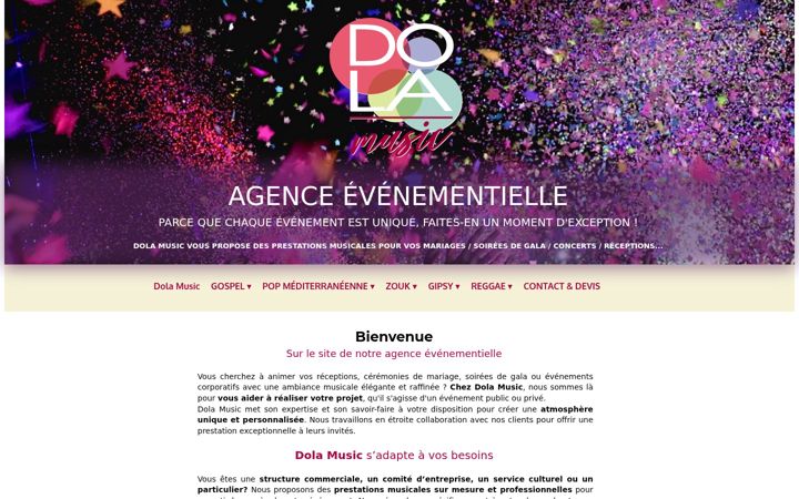 Screenshot of dola-music.fr