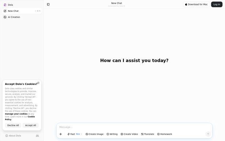 Screenshot ta' dola.com