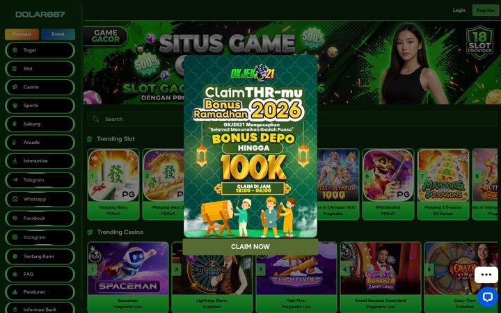 Screenshot of dolar887.org