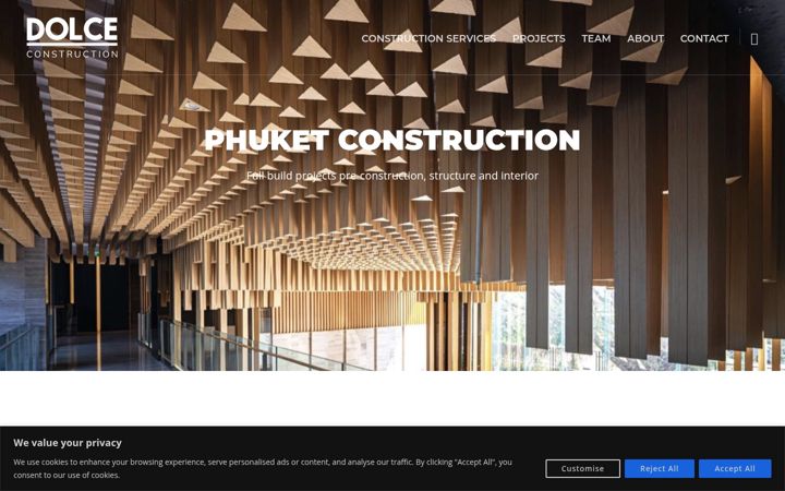 Screenshot of dolce-construction.com