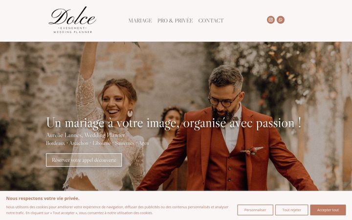 Screenshot of dolce-evenement.fr