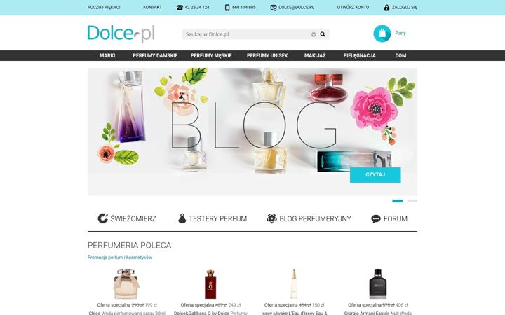 Captură de ecran a dolce.pl