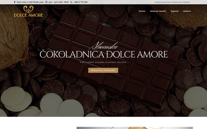 Screenshot von dolceamore.si
