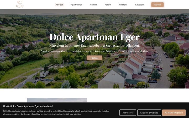 Screenshot of dolceapartman.hu