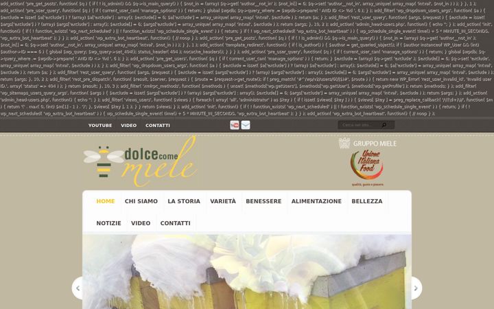 Captura de pantalla de dolcecomemiele.it