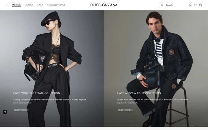 Screenshot of dolcegabbanabeauty.com