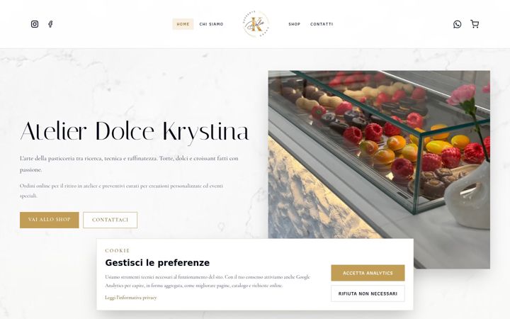 Ekrano kopija dolcekrystina.it