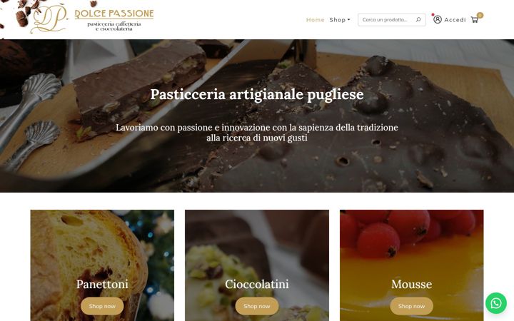Screenshot von dolcepassionepasticceria.it