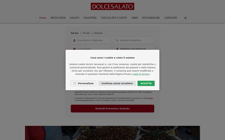 Screenshot of dolcesalatoweb.it