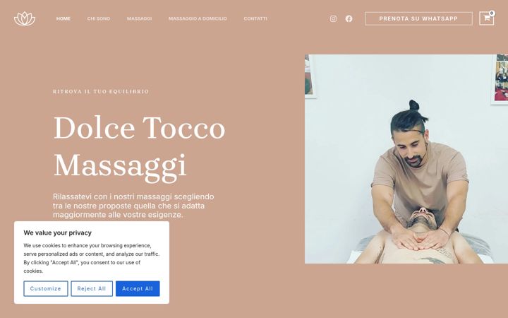 Screenshot von dolcetoccomassaggi.it