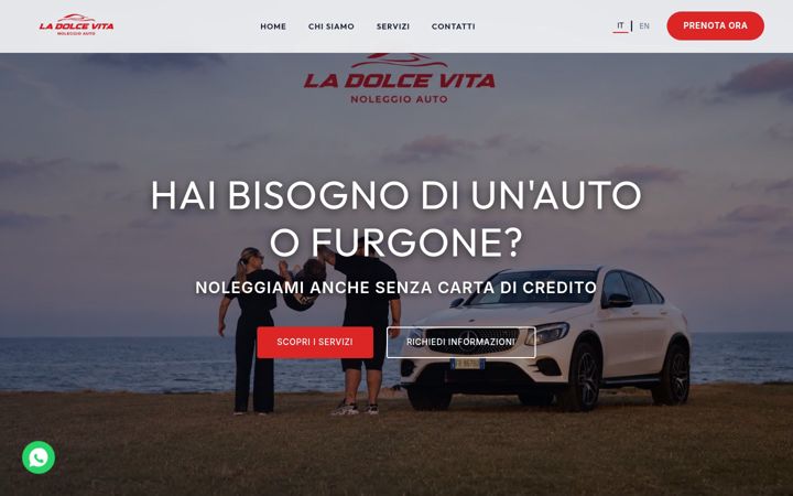 Screenshot von dolcevitanoleggioauto.it