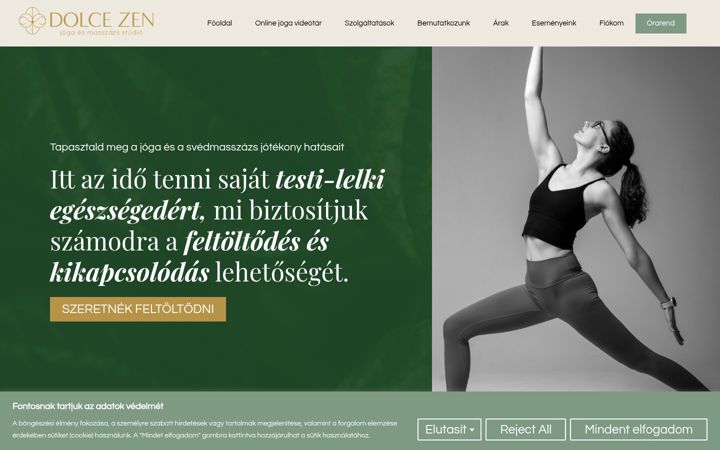 Screenshot of dolcezenyoga.hu