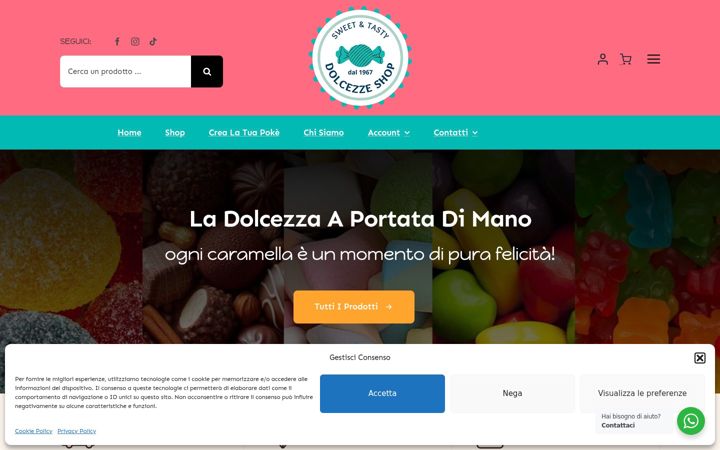 Zrzut ekranu dolcezzeshop.it
