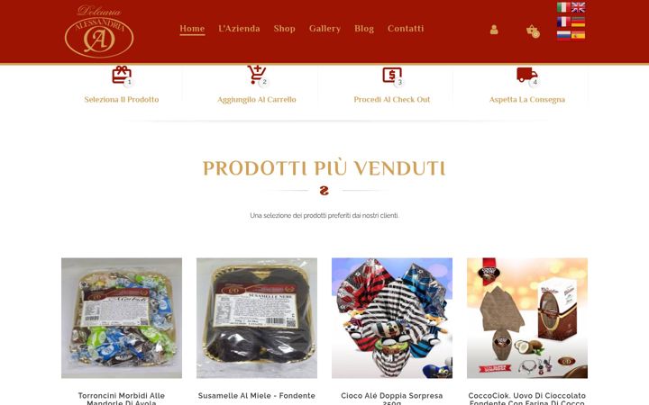 Screenshot of dolciarialessandria.com