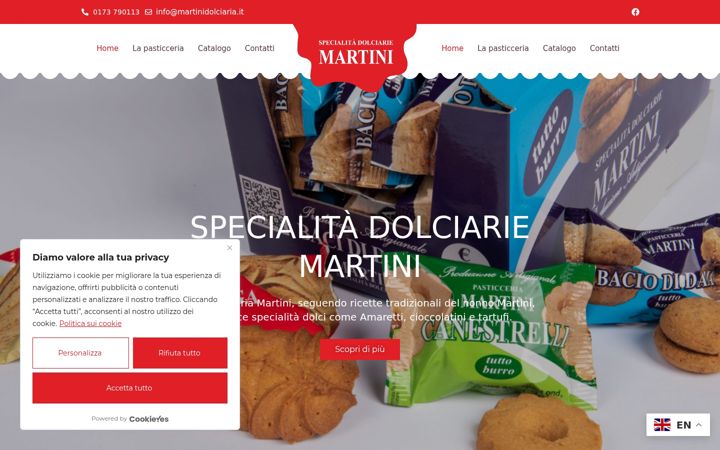 Screenshot of dolciariamartini.it