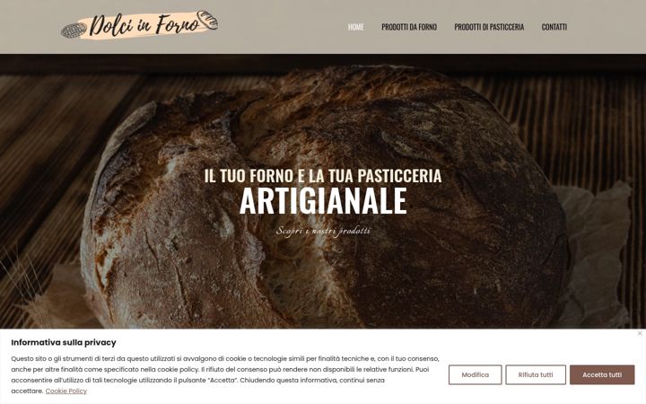 Screenshot of dolcinforno.it