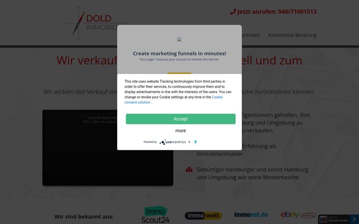 Screenshot of dold-immo.de