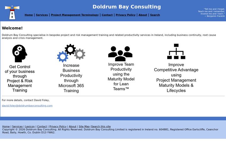 Screenshot of doldrumbayconsulting.com