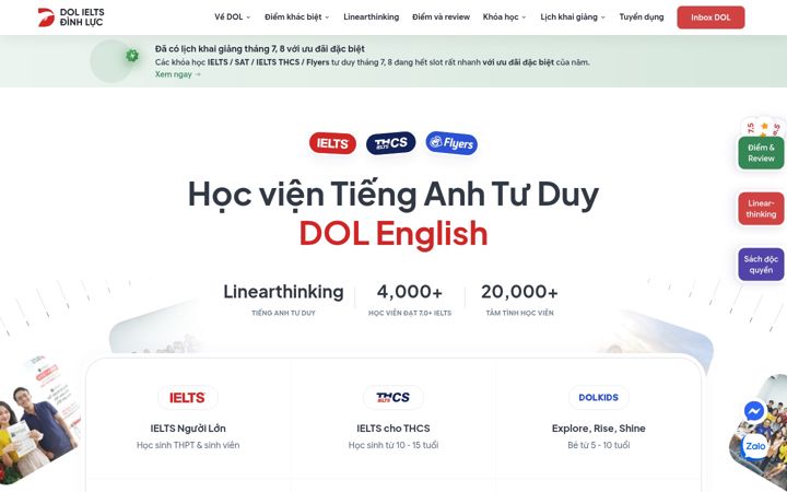 Screenshot of dolenglish.vn