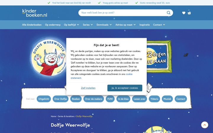 Screenshot of dolfjeweerwolfje.nl