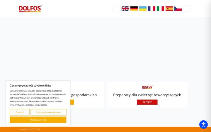 Captură de ecran a dolfos.pl