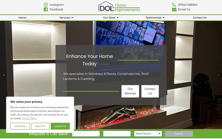 Screenshot of dolhomeimprovements.com