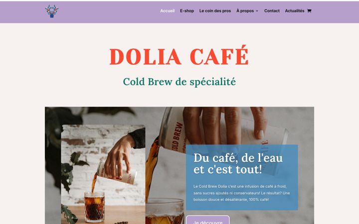 Ekraanipilt saidist doliacafe.fr
