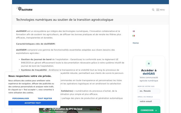 Screenshot of dolifarm.com