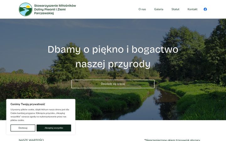Captură de ecran a dolinapiwonii.pl