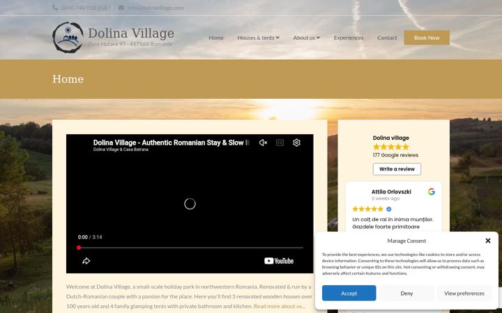 Screenshot of dolinavillage.com