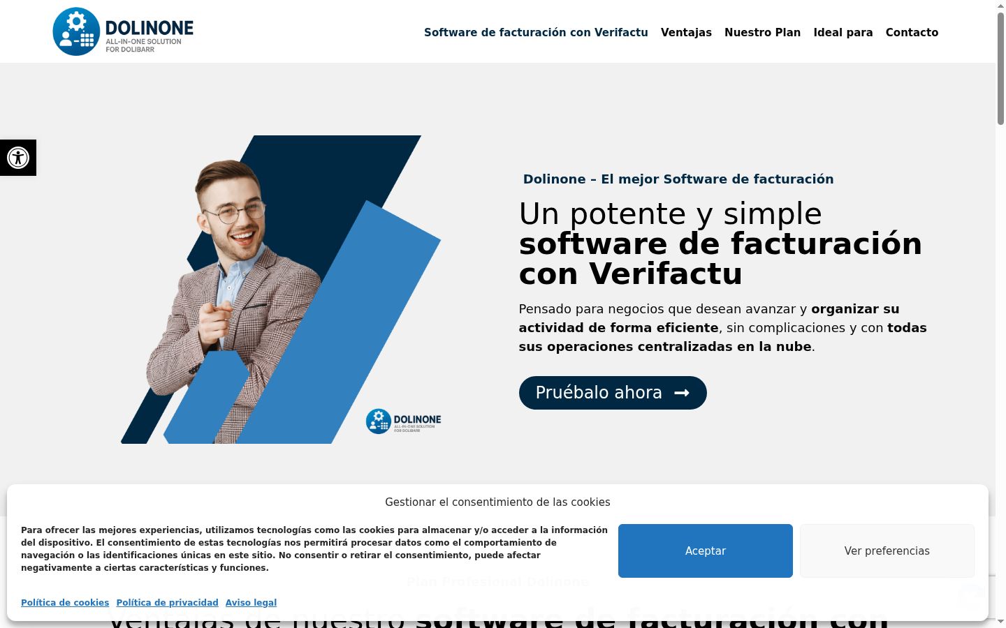 Sutikimo reklamjuostės, rodytos prieš bet kokią sąveiką, ekrano kopija