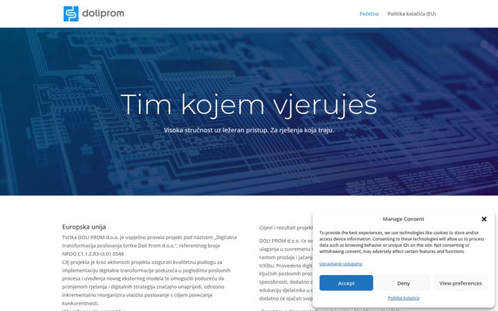Screenshot of doliprom.hr