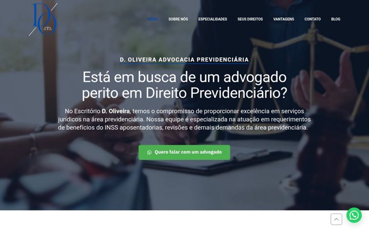 Screenshot of doliveiraadv.com.br