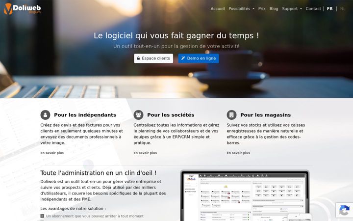 Screenshot of doliweb.be
