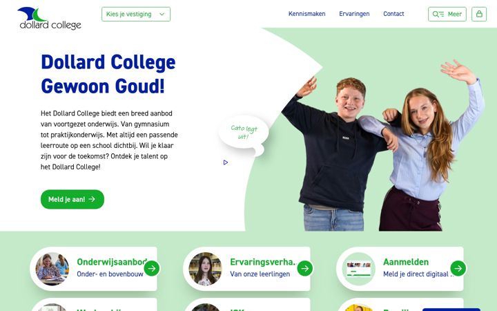Screenshot di dollardcollege.nl