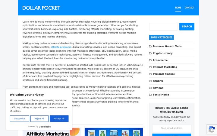 Screenshot of dollarpocket.com