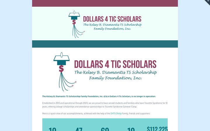 Screenshot of dollars4ticscholars.org