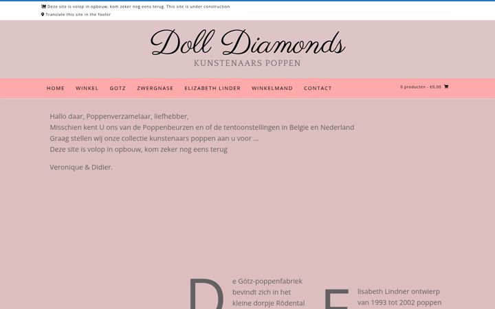 Screenshot of dolldiamonds.be