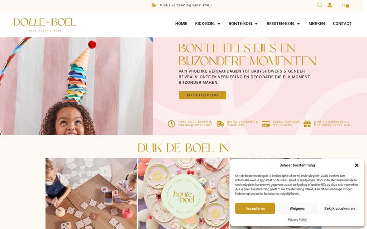 Screenshot of dolle-boel.nl