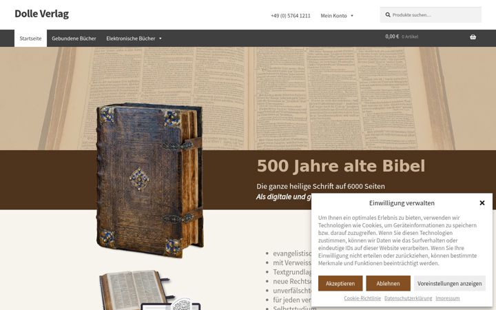 Captură de ecran a dolle-verlag.de