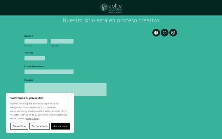 Screenshot of dolliecakes.com