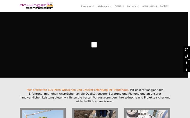 Posnetek zaslona dollinger-schneider-bau.de