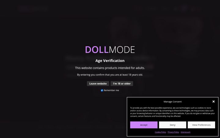 Screenshot of dollmode.com
