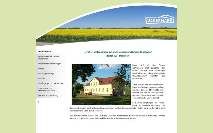 Captură de ecran a dollshof.de