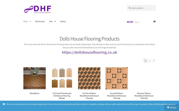 Screenshot of dollshouseflooring.com