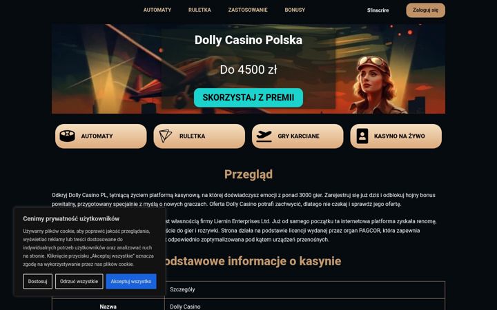 Snimka zaslona za dolly-casino.com.pl