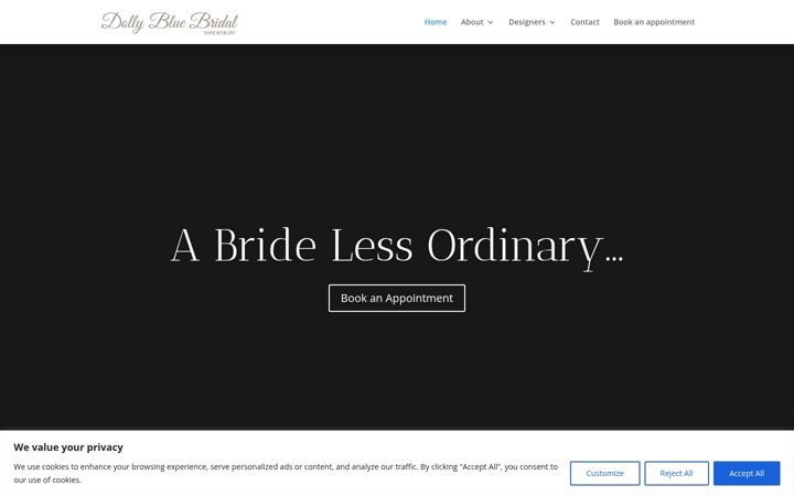 Screenshot of dollybluebridal.co.uk